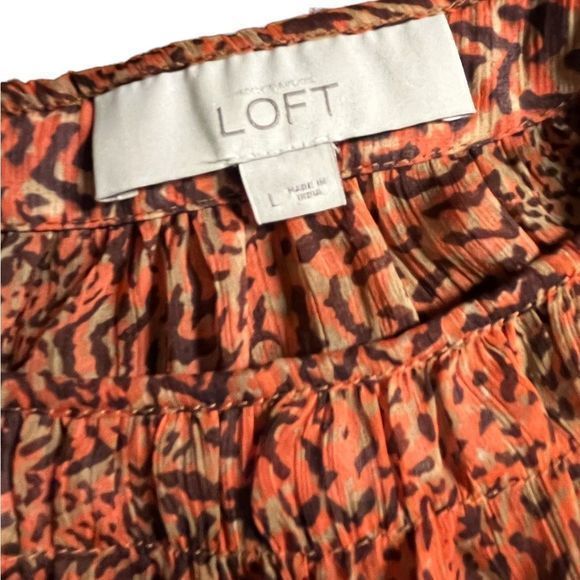 Womens Loft summer shirt with elastic waist, size large - Picture 4 of 7